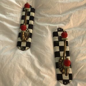 Mackenzie Childs Courtly Check wall hooks